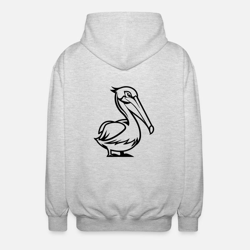 Bande dessinée Pelikan - Veste à capuche unisexe - gris clair chiné
