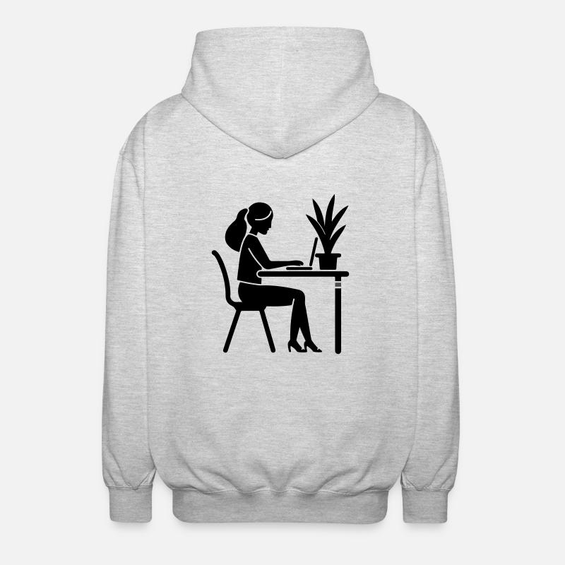 Learning, Studying, Working - Unisex Hooded Jacket - light heather grey