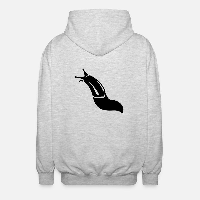 Nacktschnecke - Unisex Kapuzenjacke - Hellgrau meliert