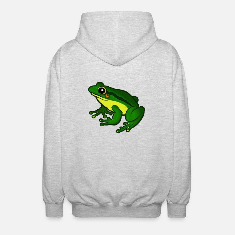 Frosch - Unisex Kapuzenjacke - Hellgrau meliert