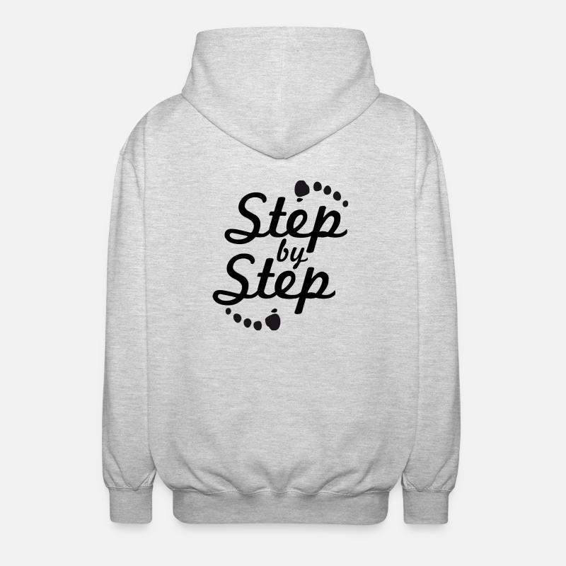 step by step 2 - Veste à capuche unisexe - gris clair chiné