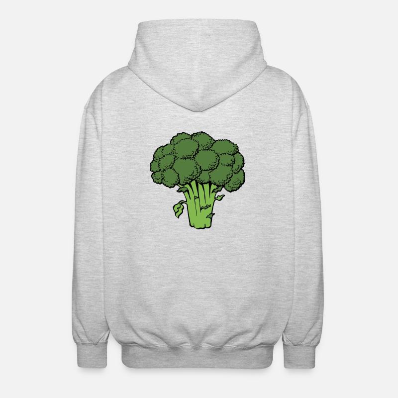 broccoli brocoli veggie gemuese vegetables1 - Veste à capuche unisexe - gris clair chiné