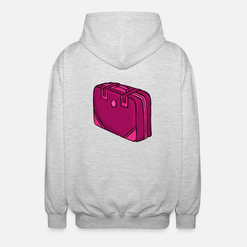 backpack suitcase backpack bag briefcase122 - Unisex Hooded Jacket - light heather grey