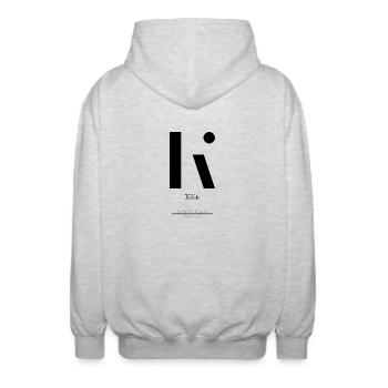 Köln - Unisex Kapuzenjacke - Hellgrau meliert - Hinten - AI Model Male 185 light (185cm)