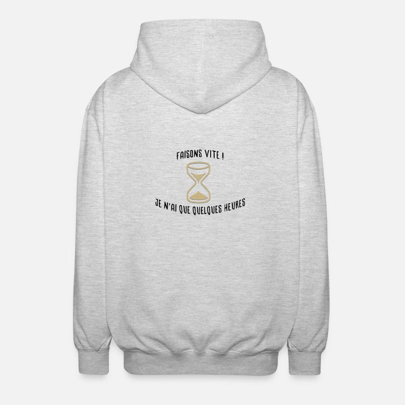 Faisons vite ! - Veste à capuche unisexe - gris clair chiné