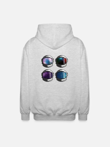 Zum Flug bereit - Unisex Kapuzenjacke - Hellgrau meliert