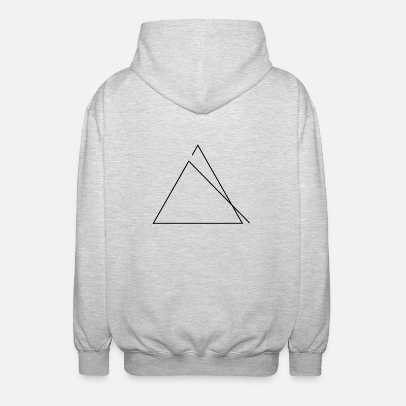 Triangle Linie - Unisex Kapuzenjacke - Hellgrau meliert