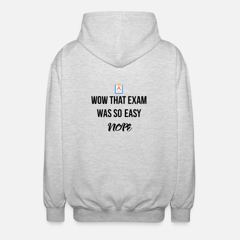 That exam was so easy - Unisex Kapuzenjacke - Hellgrau meliert