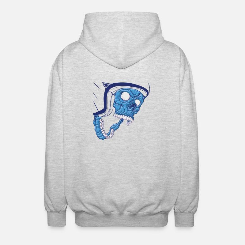 tête de mort - Veste à capuche unisexe - gris clair chiné