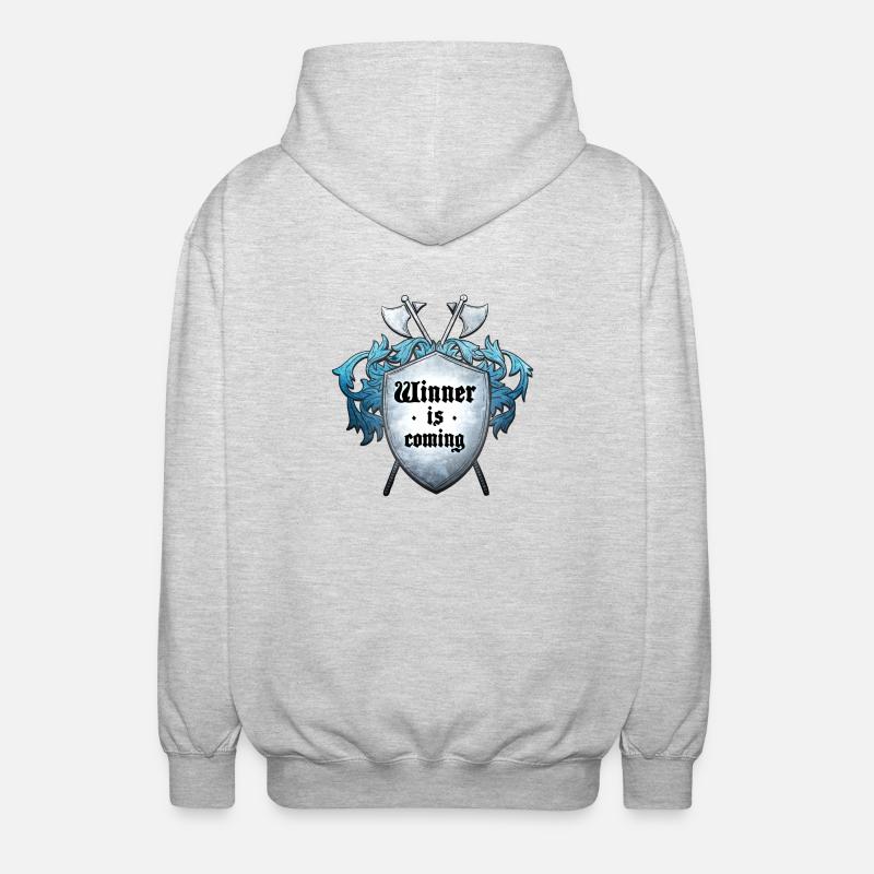 Der Gewinner kommt - Unisex Kapuzenjacke - Hellgrau meliert