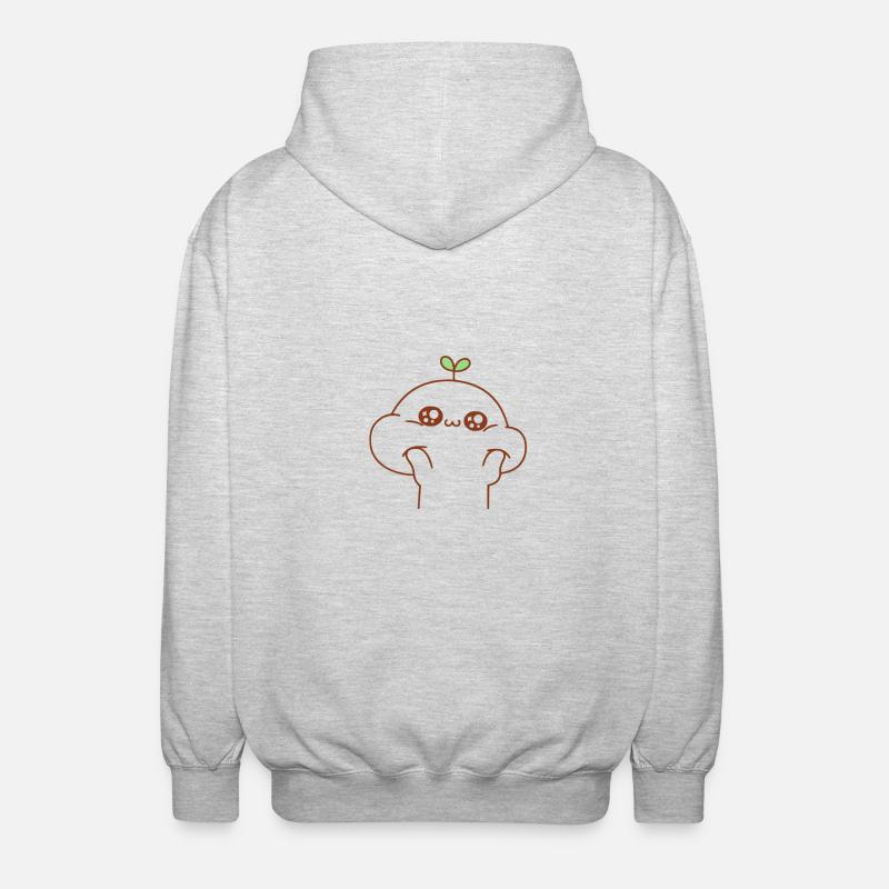 Hamster Comic Cute Geschenk Idee - Unisex Kapuzenjacke - Hellgrau meliert