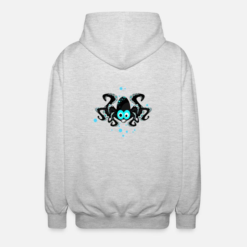octopus - Unisex Kapuzenjacke - Hellgrau meliert
