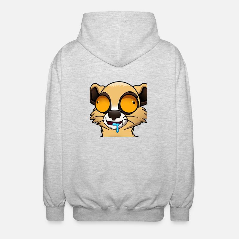 Hypnotisiertes Erdmännchen - Unisex Kapuzenjacke - Hellgrau meliert