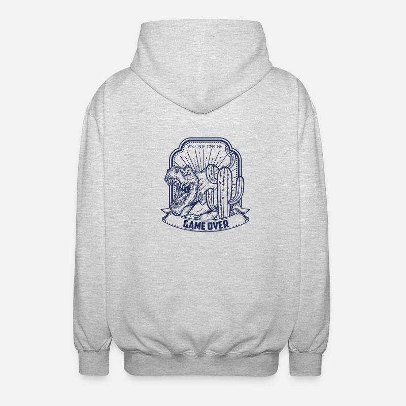T Rex - Unisex Kapuzenjacke - Hellgrau meliert