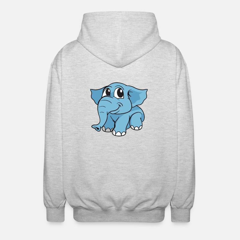 Elephant Elefant - Unisex Kapuzenjacke - Hellgrau meliert