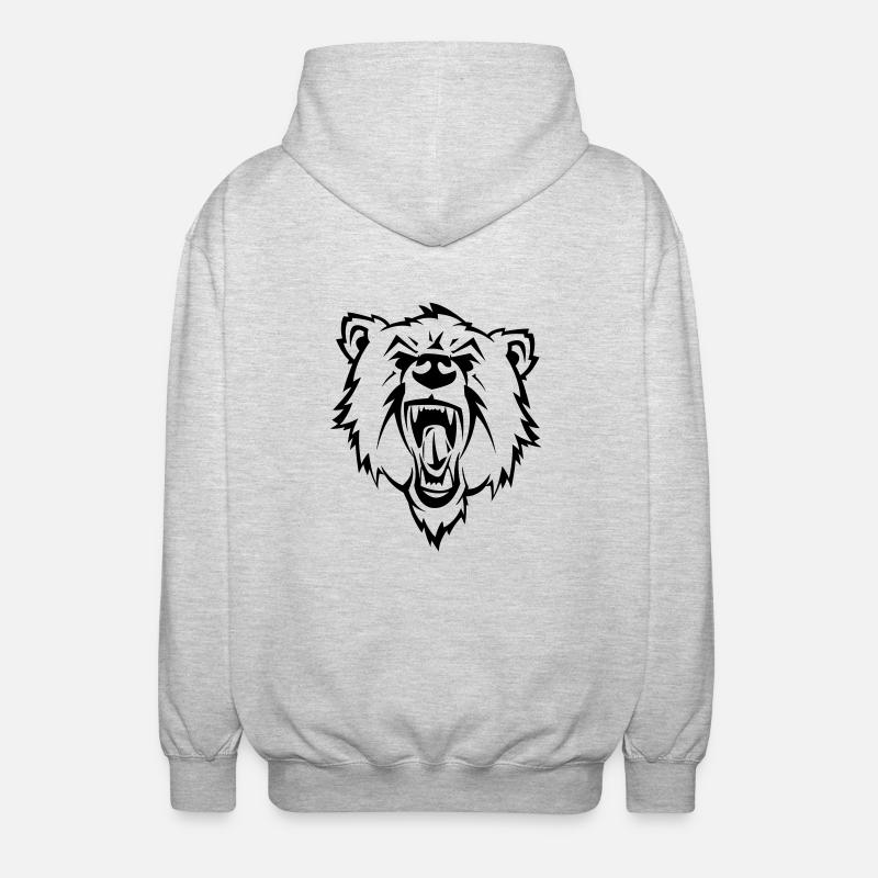 bear - Veste à capuche unisexe - gris clair chiné