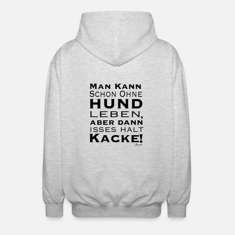 Man kann schon... grau - Unisex Kapuzenjacke - Hellgrau meliert