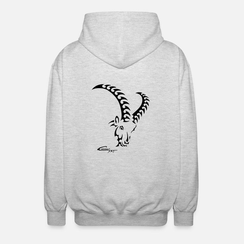 Sternzeichen Steinbock - Unisex Kapuzenjacke - Hellgrau meliert