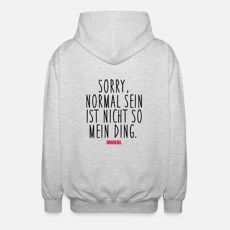 Normal sein - Unisex Kapuzenjacke - Hellgrau meliert