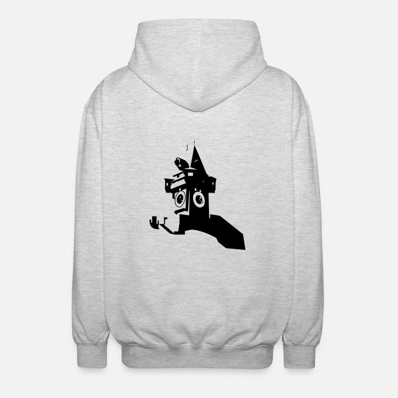 Grazer Uhrturm - Unisex Kapuzenjacke - Hellgrau meliert