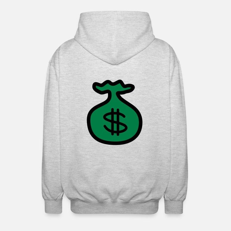 Dollar Argent Banque - Veste à capuche unisexe - gris clair chiné