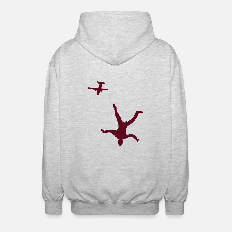 HeadDown with skyvan - Unisex Kapuzenjacke - Hellgrau meliert