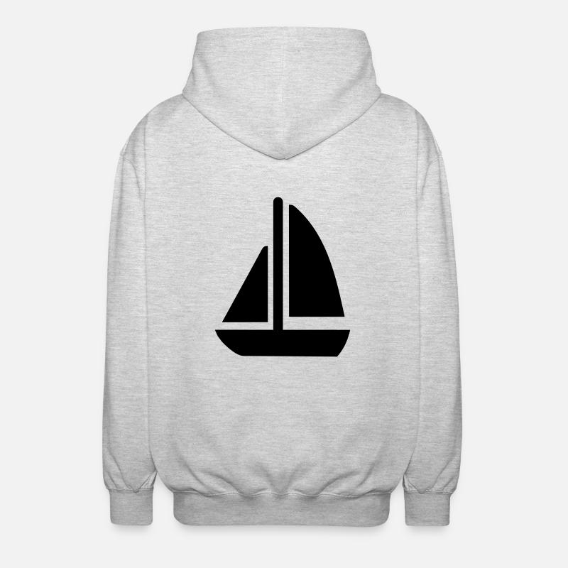 Bateau à voiles - Veste à capuche unisexe - gris clair chiné