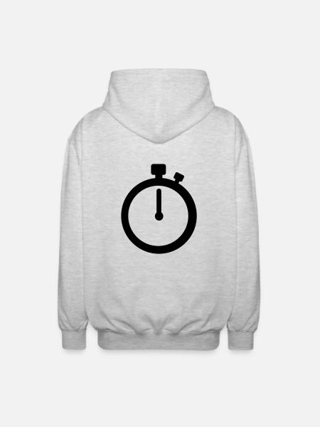 Stop watch - Unisex Hooded Jacket - light heather grey