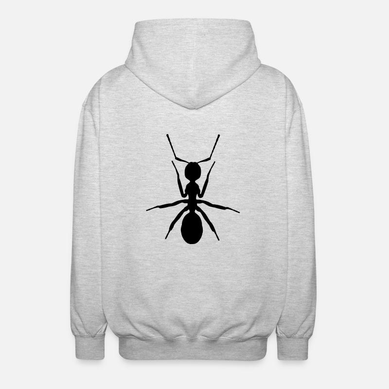 fourmi - Veste à capuche unisexe - gris clair chiné