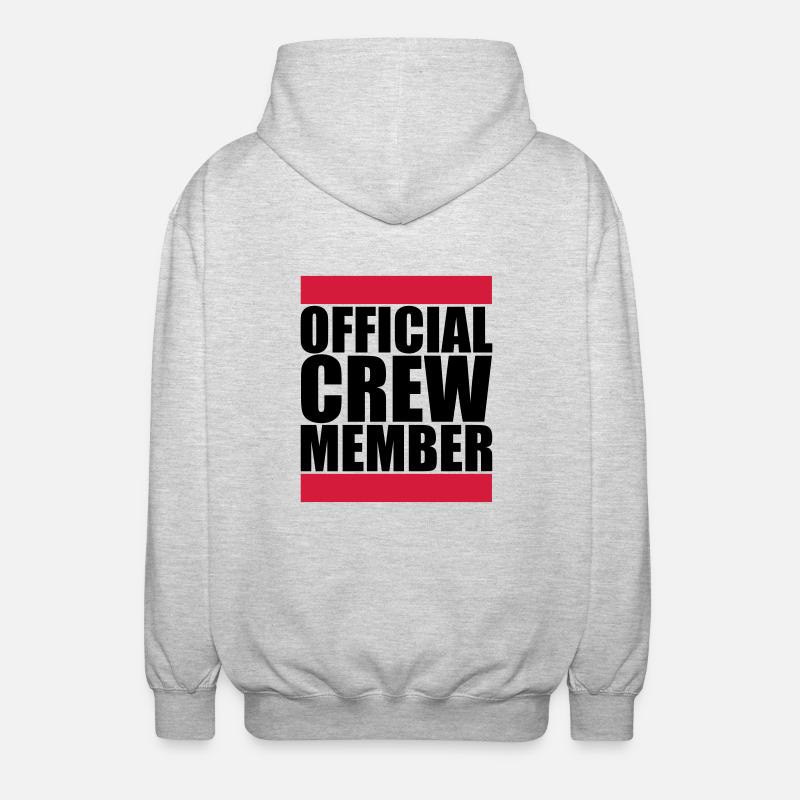 Official Crew Member Logo - Unisex Hooded Jacket - light heather grey