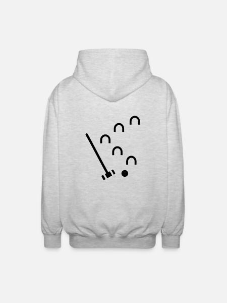 Krocket - Unisex Kapuzenjacke - Hellgrau meliert