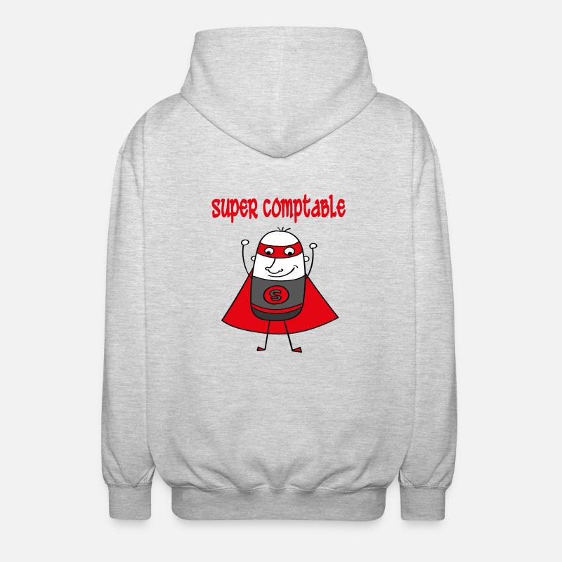 Super comptable - Veste à capuche unisexe - gris clair chiné