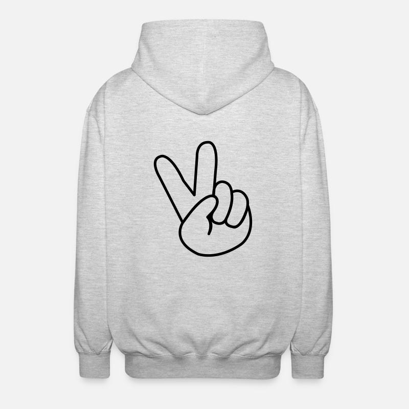 peace_hand_comic_01 - Veste à capuche unisexe - gris clair chiné