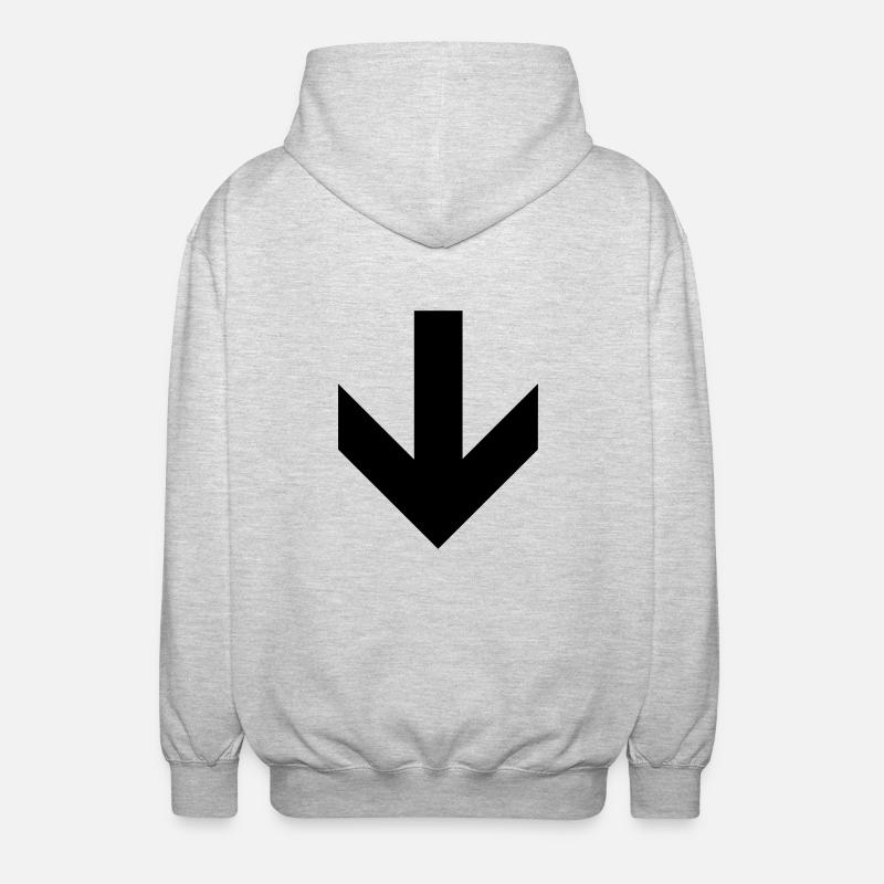 Cette flèche Way Down - Veste à capuche unisexe - gris clair chiné