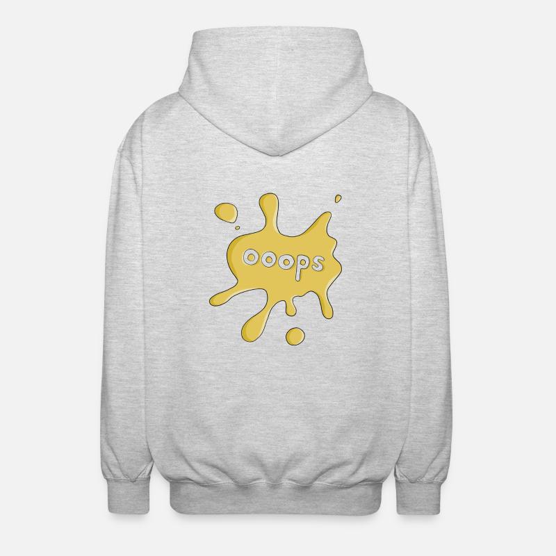 Fleck ooops - Unisex Kapuzenjacke - Hellgrau meliert