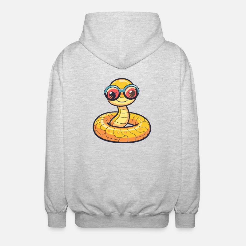 Serpent Cobra Bande Dessinée Cool - Veste à capuche unisexe - gris clair chiné