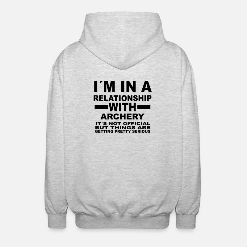 relationship with ARCHERY - Unisex Hooded Jacket - light heather grey