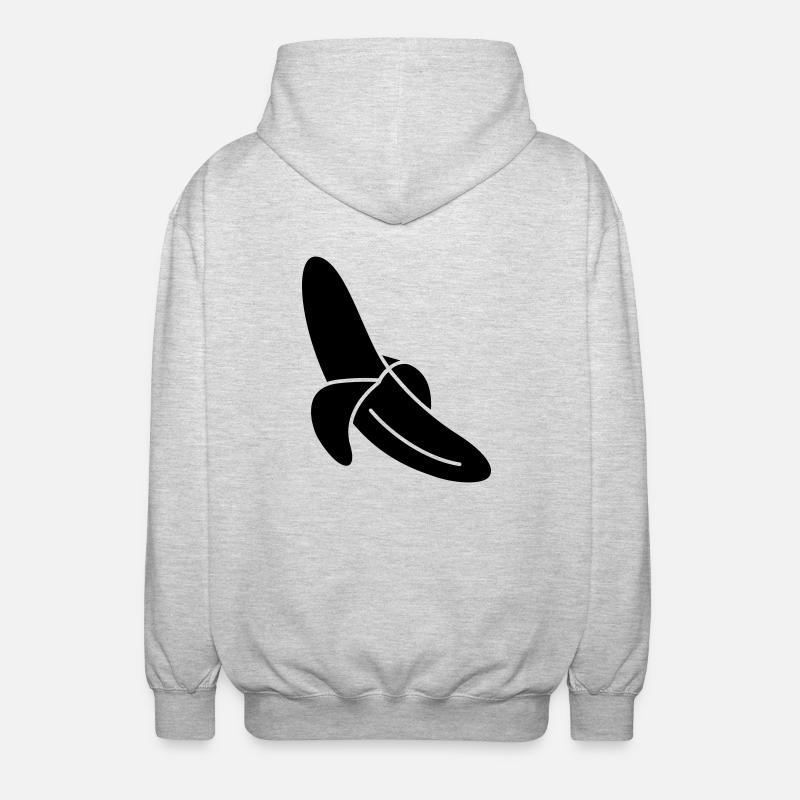 Banane - Unisex Kapuzenjacke - Hellgrau meliert