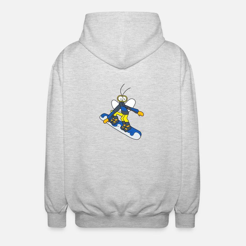 Đến Wana Snowboarding - Junge - Unisex Kapuzenjacke - Hellgrau meliert