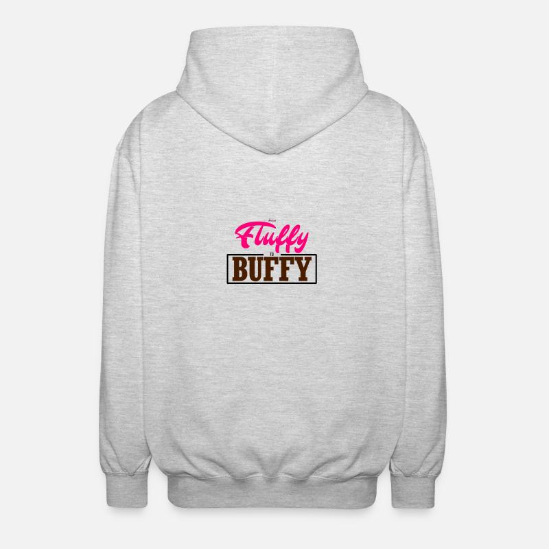 De Fluffy à Buffy - Veste à capuche unisexe - gris clair chiné