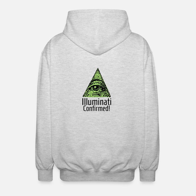 Illuminati cadeau amusant confirmé - Veste à capuche unisexe - gris clair chiné