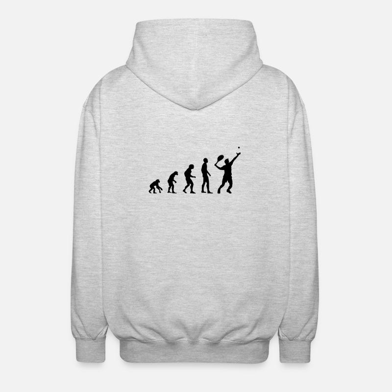 Tennis Evolution - Unisex Hooded Jacket - light heather grey