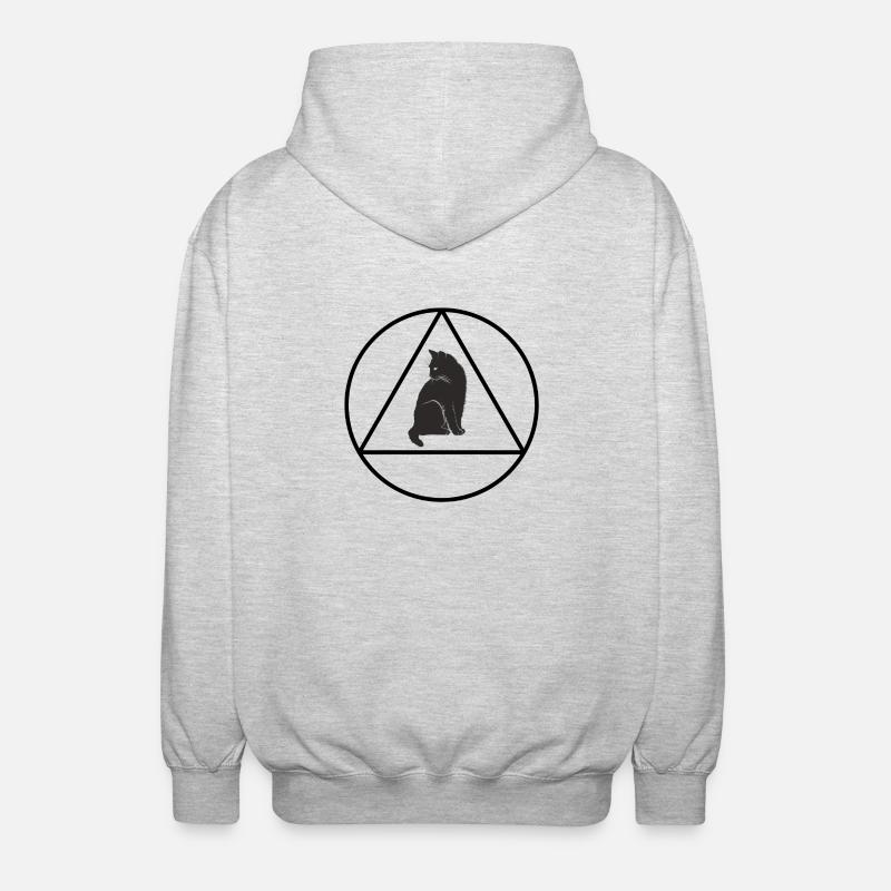 Triangle Cat Hipster - Veste à capuche unisexe - gris clair chiné