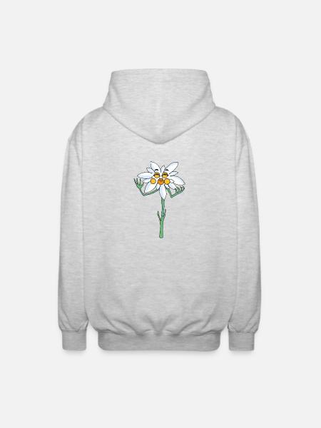 edelweiss - Unisex Hooded Jacket - light heather grey