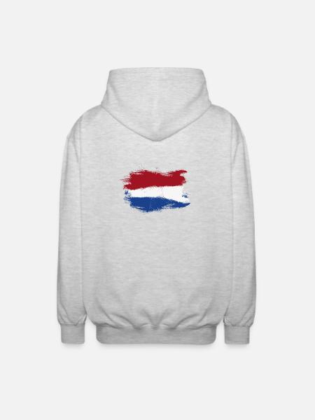 Netherlands Holland flag flag - Unisex Hooded Jacket - light heather grey