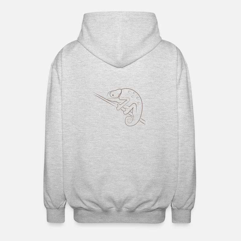 chamaeleon - Veste à capuche unisexe - gris clair chiné