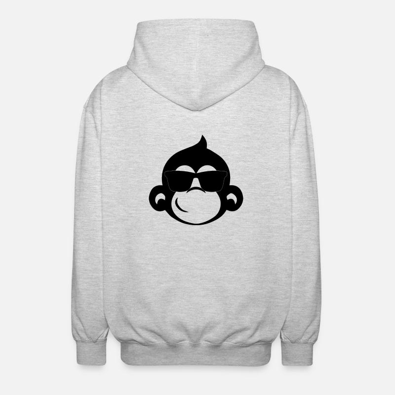Singe cool - Veste à capuche unisexe - gris clair chiné