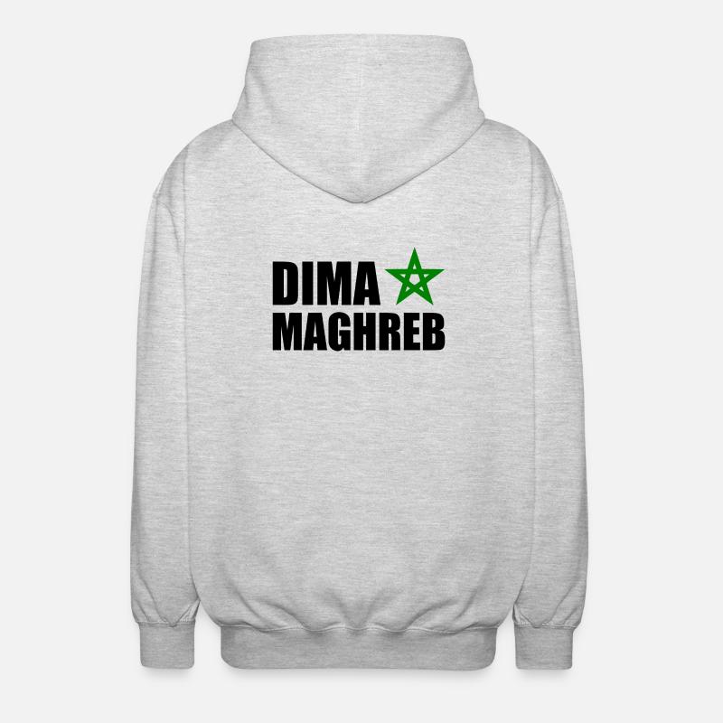 Dima maghreb - Marokko - Unisex Kapuzenjacke - Hellgrau meliert