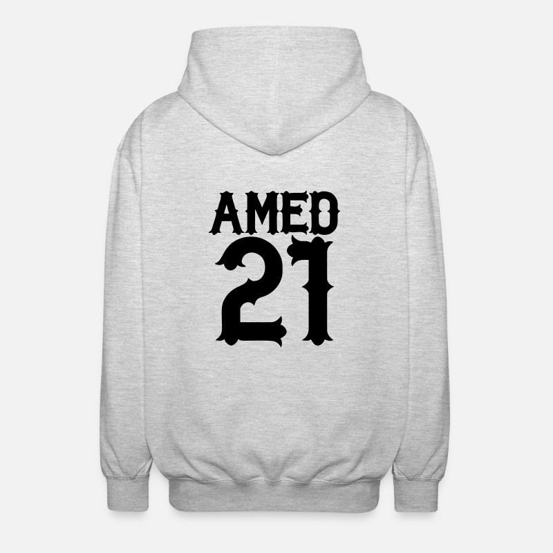 Amed - Unisex Kapuzenjacke - Hellgrau meliert