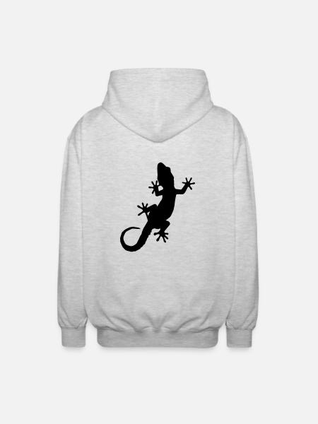 Gecko - Unisex Kapuzenjacke - Hellgrau meliert